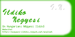 ildiko negyesi business card