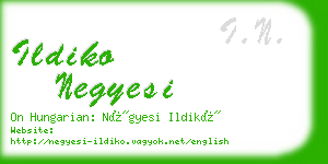 ildiko negyesi business card